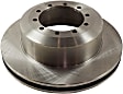 Rear Brake Disc, Natural Finish, Plain Surface, Solid, 10 Lugs, 394.97 mm, Pro-Line Series