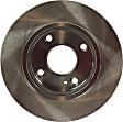 2016 Ford Fiesta - Front Brake Disc, Natural Finish, Plain Surface, Vented, 4 Lugs, 258.06 mm, With Rear Drum Brake, 1.6L 4Cyl, Pro-Line Series