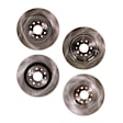 Front and Rear Brake Discs, 4-Wheel Set, Plain Surface, Vented - Front, Solid - Rear, 5 Lugs, 12.4 in. Front/12.99 in. Rear Disc Diameter, Pro-Line Series