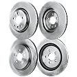 Front and Rear Brake Discs, Plain Surface, Vented, 5 Lugs, 325.12 mm - Front, 352.04 mm - Rear, Only Vehicles with Heavy Duty Brake Option, Base Brakes, Caliper Parking Brake, Pro-Line Series