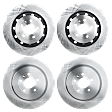 Front and Rear Brake Discs, 4-Wheel Set, Plain Surface, Vented, 5 Lugs, 352.04 mm, Only Vehicles with Heavy Duty Brake Option, Pro-Line Series