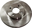 Front Brake Disc, Natural Finish, Plain Surface, Vented, 4 Lugs, 281.94 mm, Pro-Line Series