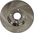 Front Brake Disc, Natural Finish, Plain Surface, Vented, 4 Lugs, 281.94 mm, Pro-Line Series