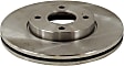 Front Brake Disc, Natural Finish, Plain Surface, Vented, 4 Lugs, 281.94 mm, Pro-Line Series