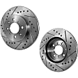 Front Brake Disc, Cross-drilled and Slotted, Vented, 4 Lugs, 275.34 mm, 2.0L, 4Cyl, Pro-Line Series
