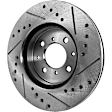 Front Brake Disc, Cross-drilled and Slotted, Vented, 4 Lugs, 275.34 mm, 2.0L, 4Cyl, Pro-Line Series