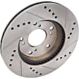 2012-2018 Ford Focus - Rear Brake Discs, Cross-drilled and Slotted, Solid, 5 Lugs, 10.67 in. Disc Diameter, Pro-Line Series