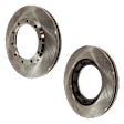 Front or Rear Brake Disc, Natural Finish, Plain Surface, Vented, 10 Lugs, 389.89 mm, Pro-Line Series