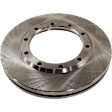 Front or Rear Brake Disc, Natural Finish, Plain Surface, Vented, 10 Lugs, 389.89 mm, Pro-Line Series