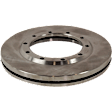 Front or Rear Brake Disc, Natural Finish, Plain Surface, Vented, 10 Lugs, 389.89 mm, Pro-Line Series