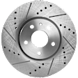 2016 Ford Fusion - Front Brake Disc, Natural Finish, Cross-drilled and Slotted, Vented, 5 Lugs, 300 mm, 1.5L 4Cyl, Pro-Line Series