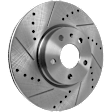 2016 Ford Fusion - Front Brake Disc, Natural Finish, Cross-drilled and Slotted, Vented, 5 Lugs, 300 mm, 1.5L 4Cyl, Pro-Line Series