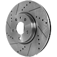 2016 Ford Fusion - Front Brake Disc, Natural Finish, Cross-drilled and Slotted, Vented, 5 Lugs, 300 mm, 1.5L 4Cyl, Pro-Line Series
