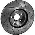 Front Brake Disc, Cross-drilled and Slotted, Vented, 5 Lugs, 293.88 mm,, Pro-Line Series