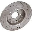 Front Brake Discs, Cross-drilled and Slotted, Vented, 5 Lugs, 10.94 in. Disc Diameter, Pro-Line Series