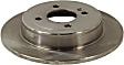 Rear Brake Disc, Natural Finish, Plain Surface, Solid, 4 Lugs, 261.87 mm, 1.6L, 4Cyl, Pro-Line Series