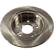 Front and Rear Brake Disc, 4-Wheel Set, Plain Surface, Vented - Front; Solid - Rear, 5 Lugs, Pro-Line Series