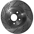 Front Brake Disc, Natural Finish, Cross-drilled and Slotted, Vented, 5 Lugs, 293.12 mm, Pro-Line Series
