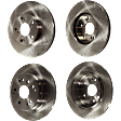 2007 Honda Element - Front and Rear Brake Disc, Plain Surface, Vented - Front; Solid - Rear, 5 Lugs, 281.94 mm, 2.4L 4Cyl, Pro-Line Series