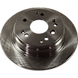2007 Honda Element - Front and Rear Brake Disc, Plain Surface, Vented - Front; Solid - Rear, 5 Lugs, 281.94 mm, 2.4L 4Cyl, Pro-Line Series