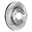 Front Brake Disc, Natural Finish, Plain Surface, Vented, 5 Lugs, 261.87 mm, Pro-Line Series