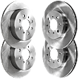 Front and Rear Brake Disc, Natural Finish, Plain Surface, Front-Vented/Rear-Solid, 4 Lugs, Front-261.87 mm/Rear-259.84 mm, Pro-Line Series