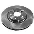 Front and Rear Brake Disc, Natural Finish, Plain Surface, Front-Vented/Rear-Solid, 4 Lugs, Front-261.87 mm/Rear-259.84 mm, Pro-Line Series