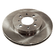 Front and Rear Brake Disc, Natural Finish, Plain Surface, Front-Vented/Rear-Solid, 4 Lugs, Front-261.87 mm/Rear-239.01 mm, Pro-Line Series