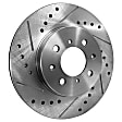 Front Brake Discs, Cross-drilled and Slotted, Vented, 4 Lugs, 10.31 in. Disc Diameter, Pro-Line Series