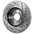 Front Brake Discs, Cross-drilled and Slotted, Vented, 4 Lugs, 10.31 in. Disc Diameter, Pro-Line Series
