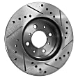 Front Brake Discs, Cross-drilled and Slotted, Vented, 4 Lugs, 10.31 in. Disc Diameter, Pro-Line Series