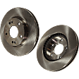 Front Brake Disc, Natural Finish, Plain Surface, Vented, 5 Lugs, 275.08 mm, 2.0L, 4Cyl, Pro-Line Series