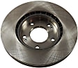 Front Brake Discs, Plain Surface, Vented, 5 Lugs, 11.02 in., Pro-Line Series