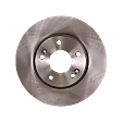 Front and Rear Brake Disc, Plain Surface, Front-Vented/Rear-Solid, 5 Lugs, Front-279.91 mm/Rear-261.87 mm, Pro-Line Series