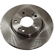 Front and Rear Brake Disc, Plain Surface, Front-Vented/Rear-Solid, 5 Lugs, Front-279.91 mm/Rear-284 mm, For Models With Electronic Parking Brake, Pro-Line Series