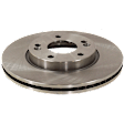 Front and Rear Brake Disc, Plain Surface, Front-Vented/Rear-Solid, 5 Lugs, Front-279.91 mm/Rear-284 mm, For Models With Electronic Parking Brake, Pro-Line Series