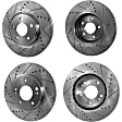 2016 Hyundai Elantra - Front and Rear Brake Disc, Cross-drilled and Slotted, Front-Vented/Rear-Solid, 5 Lugs, Front-280 mm/Rear-262 mm, 2.0L 4Cyl, Pro-Line Series