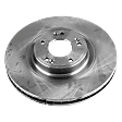 Front and Rear Brake Disc, Natural Finish, Plain Surface, Front-Vented/Rear-Solid, 5 Lugs, Front-329.95 mm/Rear-313.94 mm, Pro-Line Series