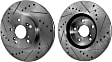 Front Brake Discs, Cross-Drilled and Slotted, Vented, 5 Lugs, 11.81 in. Disc Diameter, Standard Front Caliper, Pro-Line Series