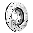 Front and Rear Brake Disc, 4-Wheel Set, Cross-drilled and Slotted, Vented - Front; Solid - Rear, 5 Lugs, Pro-Line Series