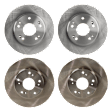 Front and Rear Brake Disc, Natural Finish, Plain Surface, Front-Vented/Rear-Solid, 5 Lugs, Front-261.62 mm/Rear-259.59 mm, 1.5L, 4Cyl, Pro-Line Series