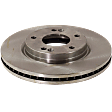 Front and Rear Brake Disc, Natural Finish, Plain Surface, Front-Vented/Rear-Solid, 5 Lugs, Front-276 mm/Rear-283.72 mm, Pro-Line Series