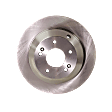 Front and Rear Brake Disc, 4-Wheel Set, Plain Surface, Vented - Front; Solid - Rear, 5 Lugs, Pro-Line Series