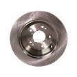 Front and Rear Brake Disc, 4-Wheel Set, Plain Surface, Vented - Front; Solid - Rear, 5 Lugs, Pro-Line Series