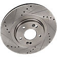 Front Brake Disc, Cross-drilled and Slotted, Vented, 5 Lugs, Pro-Line Series