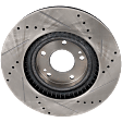 Front Brake Disc, Cross-drilled and Slotted, Vented, 5 Lugs, Pro-Line Series