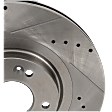 Front Brake Disc, Cross-drilled and Slotted, Vented, 5 Lugs, Pro-Line Series