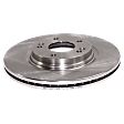 Front and Rear Brake Discs, 4-Wheel Set Plain Surface 5 Lugs Vented - Front; Solid - Rear, Pro-Line Series
