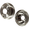 Rear Brake Disc, Natural Finish, Plain Surface, Solid, 4 Lugs, 261.87 mm, Pro-Line Series