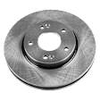 Front and Rear Brake Disc, Natural Finish, Plain Surface, Front-Vented/Rear-Solid, 5 Lugs, Front-279.91 mm/Rear-275.08 mm, Pro-Line Series